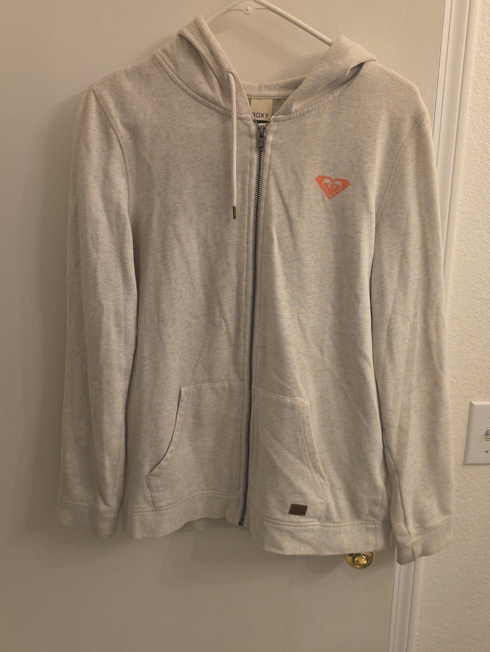 Women's Roxy Cream Colored Hoodie Sweatshirt